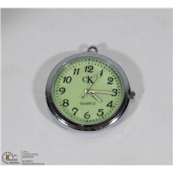 SILVER TONE CK POCKET WATCH