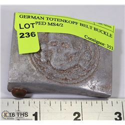 GERMAN TOTENKOPF BELT BUCKLE STAMPED MS4/2