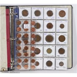 BOOK WITH CANADA AND WORLD COINS , VINTAGE & MINT