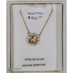 #14-STERLING SILVER YELLOW GOLD PLATED GENUINE