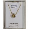Image 1 : #14-STERLING SILVER YELLOW GOLD PLATED GENUINE