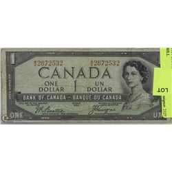 1954 CANADIAN $1 DEVILS FACE BILL