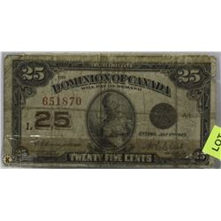 1923 CANADIAN SHINPLASTER