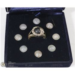 STAMPED .925 SOL PEARL LUNAR LUMINESCENCE RING