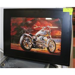 FRAMED HARLEY DAVIDSON PICTURE