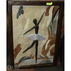CUSTOM BALLERINA  MULTI-STONE ART, FRAMED