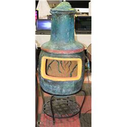 LARGE MEXICAN TERRA COTTA OUTDOOR CHIMNEY WITH
