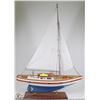 Image 1 : WOOD AND BRASS SAILBOAT 24" LONG 33" HIGH