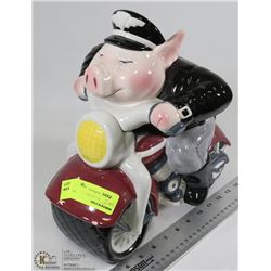 HOG ON MOTORCYCLE COOKIE JAR