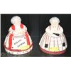 Image 1 : PAIR OF UKRAINIAN OLD LADY COOKIE JARS