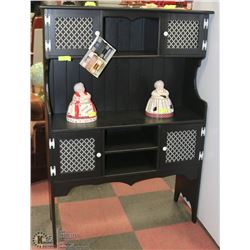 RENEWED BLACK PINE HUTCH 41"X14"X60"H