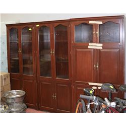 LARGE WOOD 3 PC CABINET SET