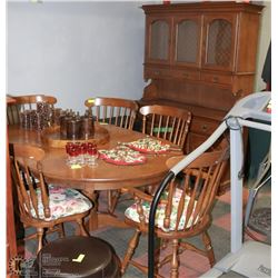 SOLID HAYWOOD WAKEFIELD MAPLE BUFFET HUTCH, TABLE,