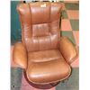 Image 1 : BROWN LEATHER ROCKING CHAIR