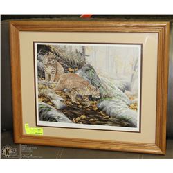 LTD ED SIGNED LYNX PRINT BY HERBERT PIKL 2198/3000