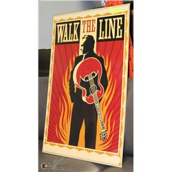 WALK THE LINE FRAMED JOHNNY CASH POSTER