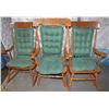 Image 1 : GROUP OF 3 ASSORTED MAPLE CHAIRS 2 ARE ROCKING