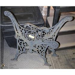 SET OF 2 VINTAGE CAST BENCH SEAT SIDES