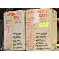 PAIR OF NEW TRAILER JACKS EXTENDS 11-17"