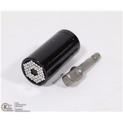 BLACK UNIVERSAL SOCKET ADAPTER WITH POWER DRILL