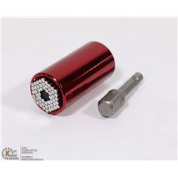 RED UNIVERSAL SOCKET ADAPTER WITH POWER DRILL KIT