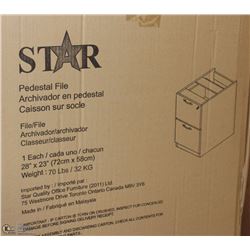 NEW STAR PEDESTAL FILING CABINET 28"X23" IN BOX