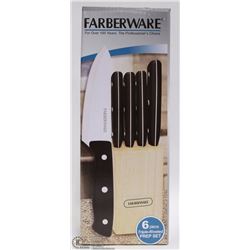 NEW FARBERWARE KNIFE AND BLOCK SET