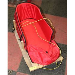 CHILDRENS WOOD SLED WITH LINER
