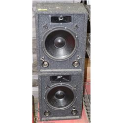 A PAIR OF 11” SPEAKERS IN CUSTOM CABINETS