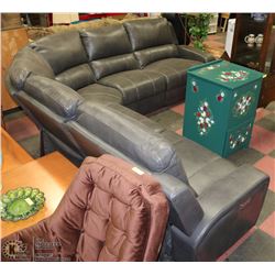 NEW GREY LEATHERETTE ELECTRIC RECLINING