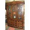 Image 1 : 2PC SOLID WOOD LIGHTED CHINA CABINET 55"X84"