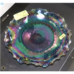 VINTAGE CARNIVAL GLASS DISH