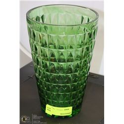 LARGE GREEN GLASS VASE