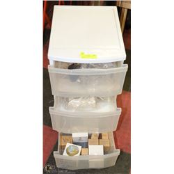 3 DRAWER ORGANIZER WITH CONTENTS