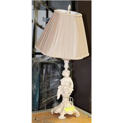LARGE IRON CHERUB LAMP