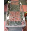 Image 1 : WROUGHT IRON AND GLASS COFFEE TABLE