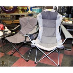 2 FOLDING LAWNCHAIRS INCL WOODS BRAND