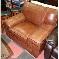 NEW BROWN LEATHERETTE SOFA CHAIR