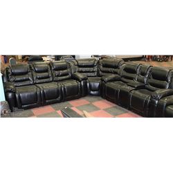 NEW DELUXE LEATHERETTE RECLINING CONSOLE SECTIONAL