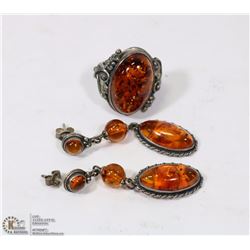 ESTATE AMMOLITE JEWELLERY SET