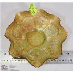 VINTAGE FENTON'S "PEACOCK & GRAPE " GREEN CARNIVAL