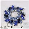 Image 1 : VINTAGE BROOCH WITH BLUE RHINESTONES