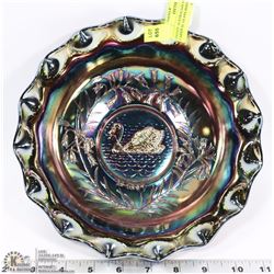 ESTATE AUSTRALIAN SWAN BLACK CARNIVAL GLASS MASTER