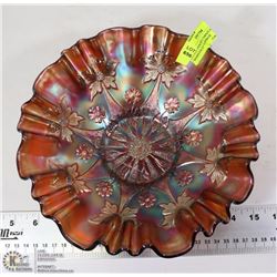 ESTATE FENTON CARNIVAL GLASS "MARIGOLD" 9" APPROX