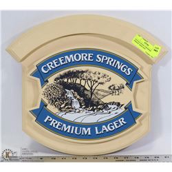 VINTAGE WOOD "CREEMORE SPRINGS" BEER SIGN