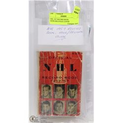 NHL 1957 RECORD BOOK. HOWE/BELEVEAU COVER