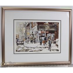FRAMED MATTED HALLMARK WINTERY PRINT