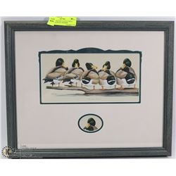SIGNED MATTED CANVAS PRINT "THE BAD BOYS" FRAMED
