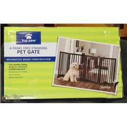 TOP PAW 4 PANEL FREE STANDING PET GATE