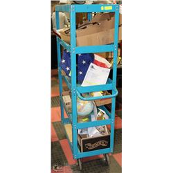 5 TIER ROLLING STEEL SHELF